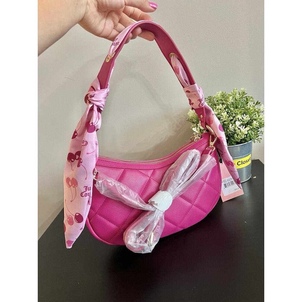Juicy Couture Holding The Line COHO Cherry Shoulder Bag Pink Raspberry EXCLUSIVE - Picture 5 of 9